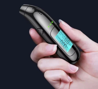 Алкотестер портативний професійний з ЖК-дисплеєм USB зарядка, електронний детектор алкоголю у видиху