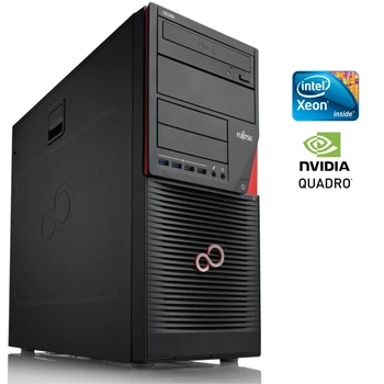 Рабочая станция Fujitsu Celsius W550 Tower / Intel Xeon E3-1275 v5 (4 (8) ядра по 3.6 - 4.0 GHz) / 32 GB DDR4 / 512 GB SSD / nVidia Quadro P2000, 5 GB GDDR5, 160-bit б/у