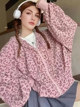 Кофта худи рожева з принтом - 2XL