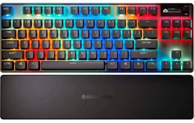 Клавіатура бездротова SteelSeries Apex Pro TKL Wireless Gen 3 UA HyperMagnetic OmniPoint 2.0 OLED UA Black (64871)