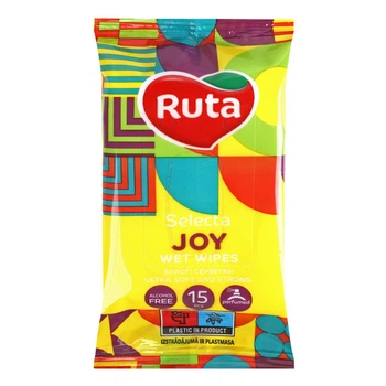 Вологі cepветки дитячі Ruta Selecta Joy 15 шт (4820202896449)
