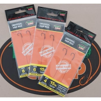 Карповий повідець Техно Карп Universal Hair Rigs 15Lb. Wide Gape Hook №4. 1уп. - 2шт.,80745