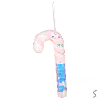 Игрушка-подвеска новогодняя "Lollipop" 17см, R33895, Розовый