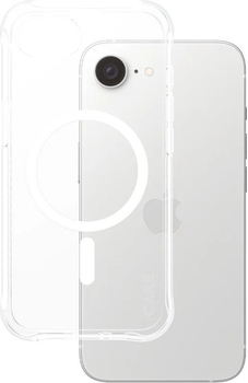 Etui CARE by PanzerGlass Fashionable Case Samba Transparent w. White Qi do Apple iPhone 16e (CRRFLCMG29845)