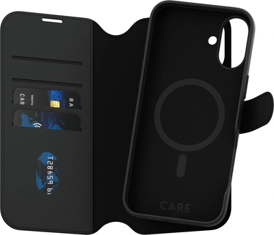 Чохол-книжка CARE by PanzerGlass Feature Case Tango Two-in-One Wallet w. MagSafe для Apple iPhone 16 Plus Black (5715685003936)