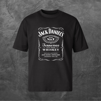 Футболка унисекс с принтом Jack Daniel's джек Оверсайз черная L