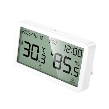 Цифровий термометр гігрометр Hoco HX42 indoor electronic alarm clock thermometer and hygrometer White