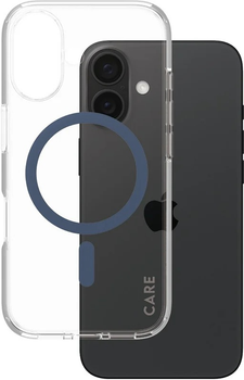 Панель CARE by PanzerGlass Flagship Case Transparent Urban Combat w. Blue MagSafe для Apple iPhone 16 (5715685004315)