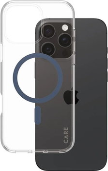 Панель CARE by PanzerGlass Flagship Case Transparent Urban Combat w. Blue MagSafe для Apple iPhone 16 Pro Max (5715685004346)
