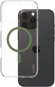 Панель CARE by PanzerGlass Flagship Case Transparent Urban Combat w. Green MagSafe для Apple iPhone 16 Pro Max (5715685004384)