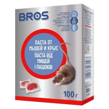 Паста від мишей та пацюків Bros 100 г
