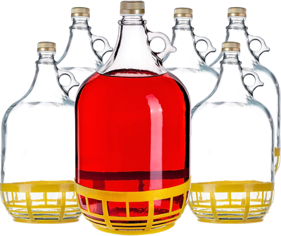 Zestaw gąsiorów Kadax na wino z zakrętką 5 l x 6 szt (5903699436615)