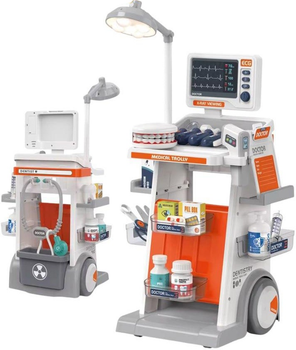Zestaw medyczno-dentystyczny z wózkiem Pomaranczowy + Akcesoria (5903864989014)