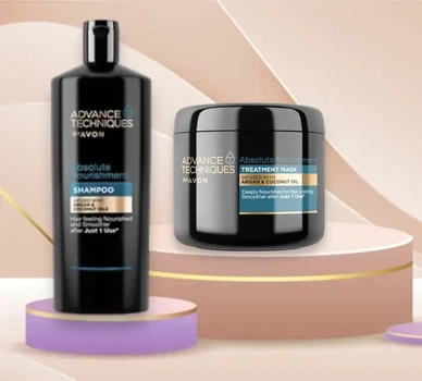 Набір для волосся Avon «Абсолютне живлення» шампунь 700 мл та маска 375 мл