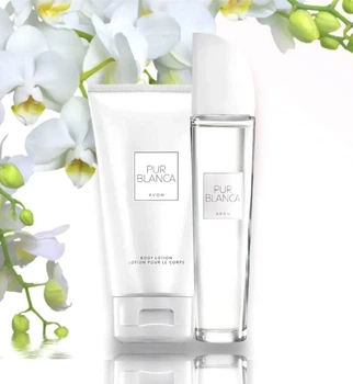 Набір Avon жіноча туалетна вода Пур бланка 50 мл та парфумований лосьон125 мл
