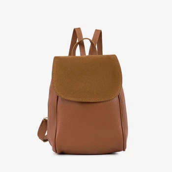 Рюкзак женский кожаный Regina Notte Backpack 4078 Темно-рыжий