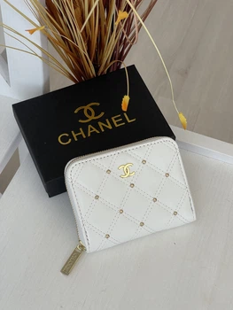Кошелек женский Chanel mini белый с коробкой