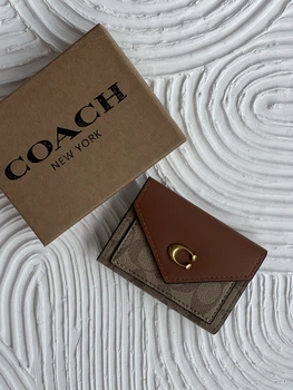 Кошелек женский Coach коричневый с коробкой небольшой