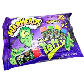 Конфеты кислые Warheads Halloween Sour Taffy Individually Wrapped Assorted Chewy Candies 50 шт