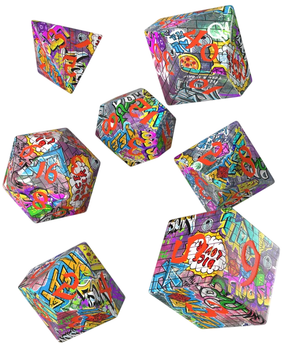 Zestaw kostek do gier planszowych Q-Workshop Full Art: Graffiti (5907699497935)