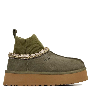 Жіночі уггі Тазз Вязані Сліппер Ультра Міні Платформа Хакі Ugg Tasman Platform Sock Khaki (38, хакі)