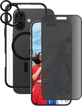 Комплект панель + скло CARE by PanzerGlass Flagship 3-in-1 Privacy Bundle для Apple iPhone 16 Plus (B1359+P2863+1283)
