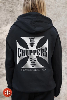 Жіноче Утеплене Зіп Худі На Флісі Зіпер З Принтом Choppers Kane Black S/M (8055795)