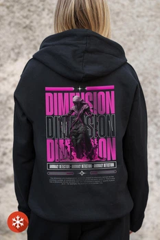 Жіноче Утеплене Зіп Худі На Флісі Зіпер З Принтом Dimension Kane Black S/M (8055801)