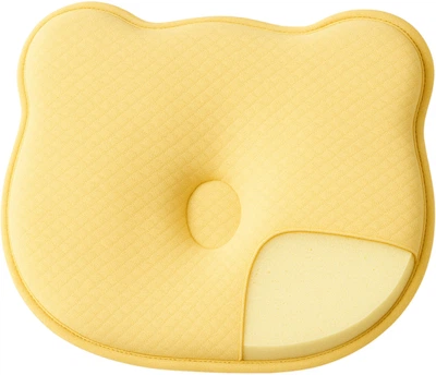Подушка ортопедическая Papaella BabyComfort 27x22x3 см с эффектом памяти в форме мишки желтая (4820227288717)