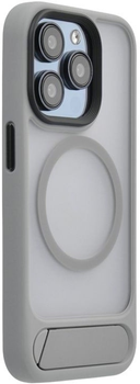 Etui Evelatus Rubber Coated MagSafe With Stand Case do Apple iPhone 16 Pro Max Silver (EVEAPP16PMRMSCS)