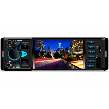 Автомагнітола 1 din ISO — екран 4" + RGB підсвітка + DIVX + MP3 + USB + SD + Bluetooth + AV-in Cyclone MR-4041