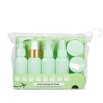 Дорожный набор из 7 емкостей для косметики в косметичке WH Travel Bottles Set , Салатовый