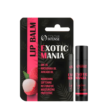 Бальзам для губ Colour Intense Exotic Mania увлажняющий SPF15 № 04 Lychee juice c ароматом личи