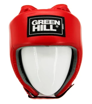 Шлем бокс GREEN HILL TRAINING искусственная кожа красный size M