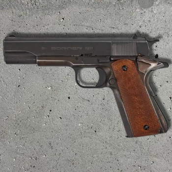 Пневматичний пістолет Borner 1911 Blowback — Colt 1911, метал, CO₂, 4.5 мм BB