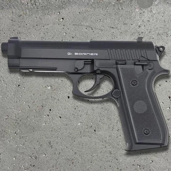 Пневматичний пістолет Borner 92 полімер (Beretta 92F) — CO₂, 4.5 мм, швидкість 120 м/с