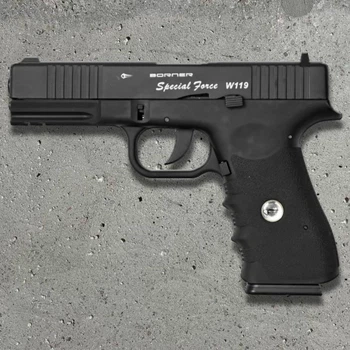 Пневматичний пістолет Borner W119 Blowback Special Force (Glock 17) — CO₂, 4.5 мм, швидкість 120 м/с