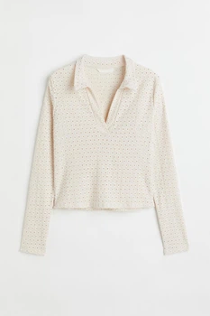 Жіночий пуловер H&M 210562-3 XS(160/80) молочний (2105620002)