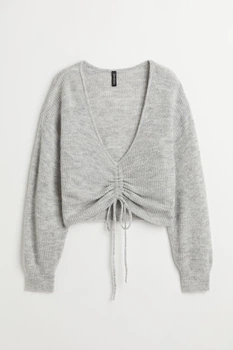 Жіночий пуловер H&M 207906-2 L(175/104) сірий (2000005010989)