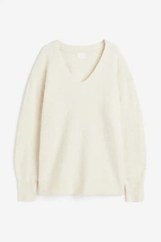 Жіночий пуловер H&M 207934-2 M(170/96) молочний (2079340002)