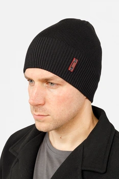 Мужская шапка one size цвет черный HOOK ЦБ-00260750