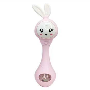 Интерактивная игрушка-погремушка "Зайчик" MGZ-1210(Pink)