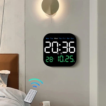Годинник Deepfox DS-6650 LED цифровий електронний настінний Будильник Дата Температура 18,5х18,5см білий