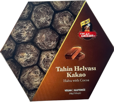 Тахінна халва Tatlan какао Шестигранник 200 г (8695014027079)