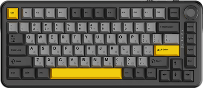 Клавиатура Ajazz AK820 MAX Magnetic switches Black Gray Yellow RGB