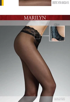 Класичні жіночі колготки з мереживним поясом Marilyn erotic vita bassa 15 4