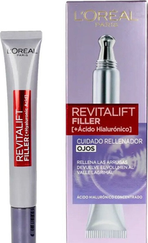 Крем для повік L'Oreal Paris Revitalift Filler Eye Cream з гіалуроновою кислотою 15 мл (3600523629282)