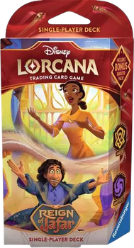 Zestaw kart Ravensburger Disney Lorcana Panowanie Jafara Starter Deck Zestaw 08 Amber & Amethyst (4050368984906)
