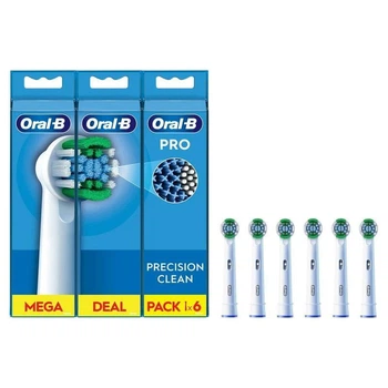 Насадки для зубної електрощітки Oral-B EB50RX Pro Cross Action White 6шт (8006540892855)