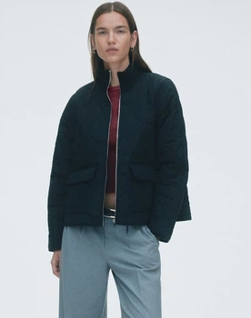 Жіноча стьобана куртка оверсайз Н&М (58548) XS Чорна